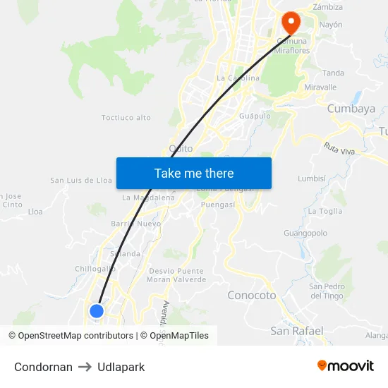 Condornan to Udlapark map