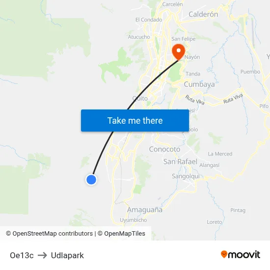 Oe13c to Udlapark map