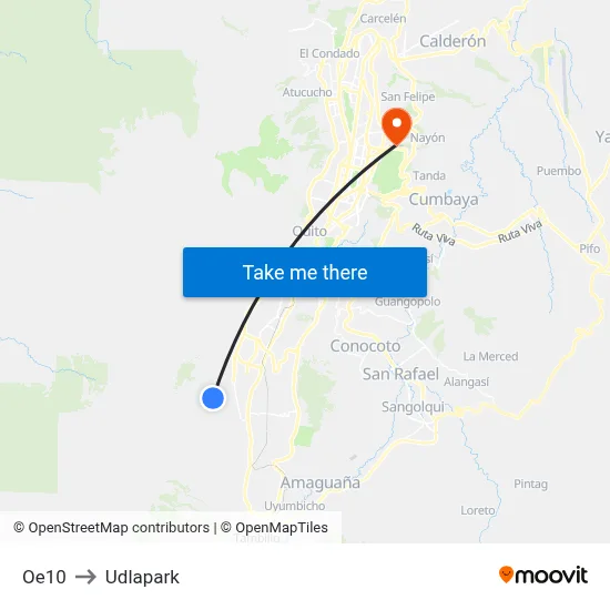 Oe10 to Udlapark map