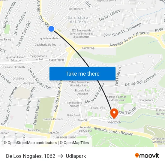 De Los Nogales, 1062 to Udlapark map