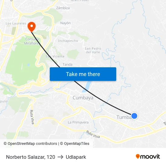 Norberto Salazar, 120 to Udlapark map