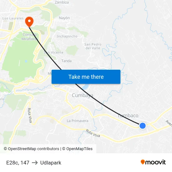 E28c, 147 to Udlapark map