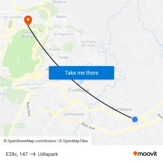 E28c, 147 to Udlapark map