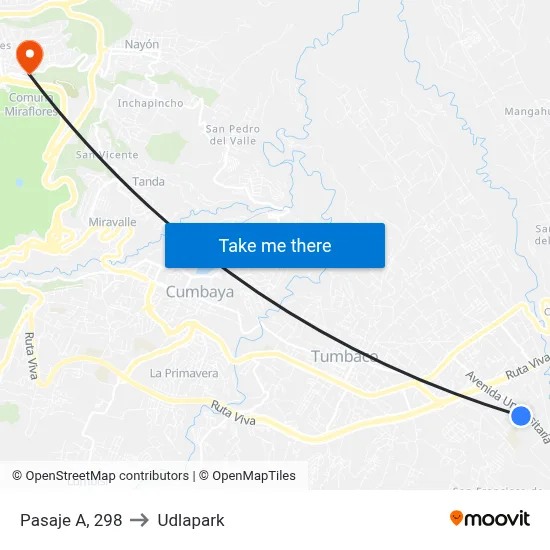 Pasaje A, 298 to Udlapark map