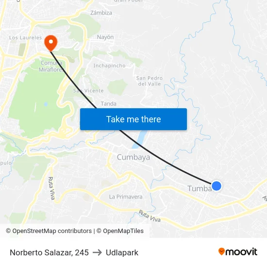 Norberto Salazar, 245 to Udlapark map