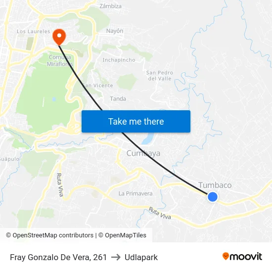 Fray Gonzalo De Vera, 261 to Udlapark map