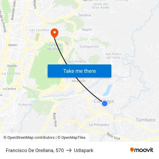 Francisco De Orellana, 570 to Udlapark map