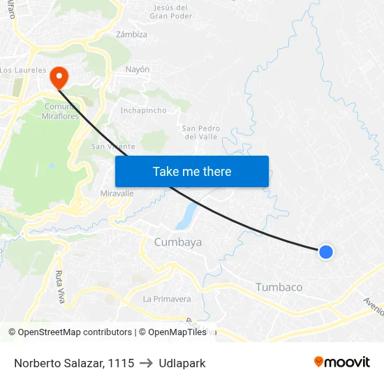 Norberto Salazar, 1115 to Udlapark map