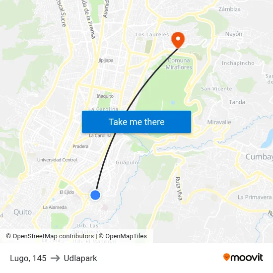 Lugo, 145 to Udlapark map