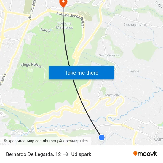 Bernardo De Legarda, 12 to Udlapark map