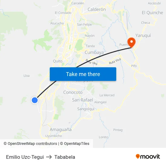 Emilio Uzc-Tegui to Tababela map