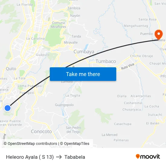 Heleoro Ayala ( S 13) to Tababela map