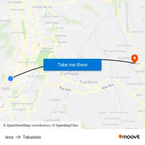 Iess to Tababela map