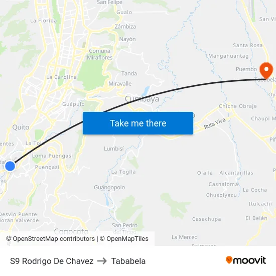 S9   Rodrigo De Chavez to Tababela map