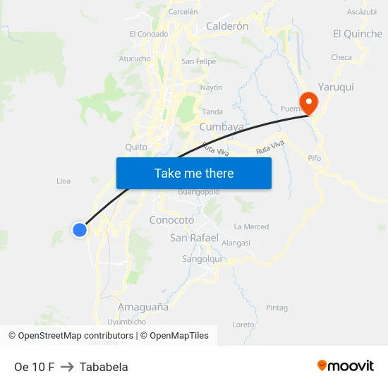 Oe 10 F to Tababela map