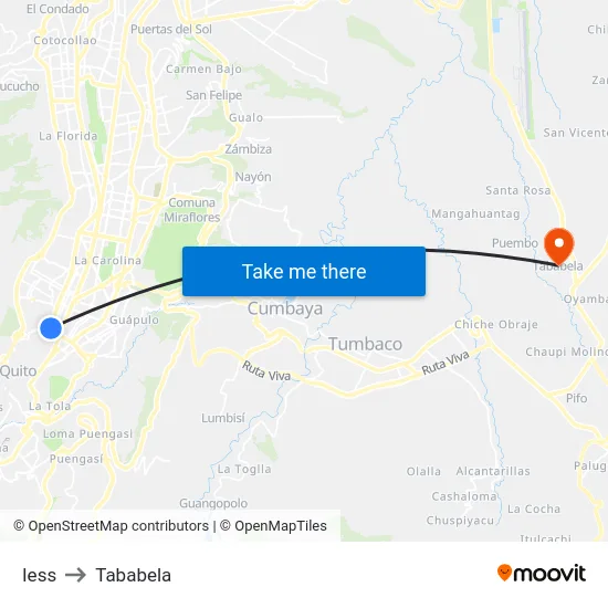 Iess to Tababela map
