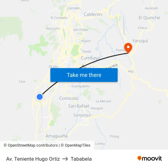 Av. Teniente Hugo Ortiz to Tababela map