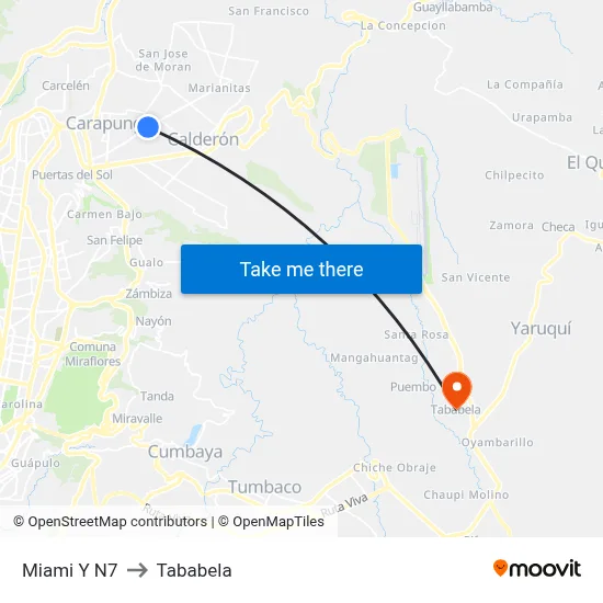 Miami Y N7 to Tababela map