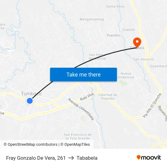 Fray Gonzalo De Vera, 261 to Tababela map