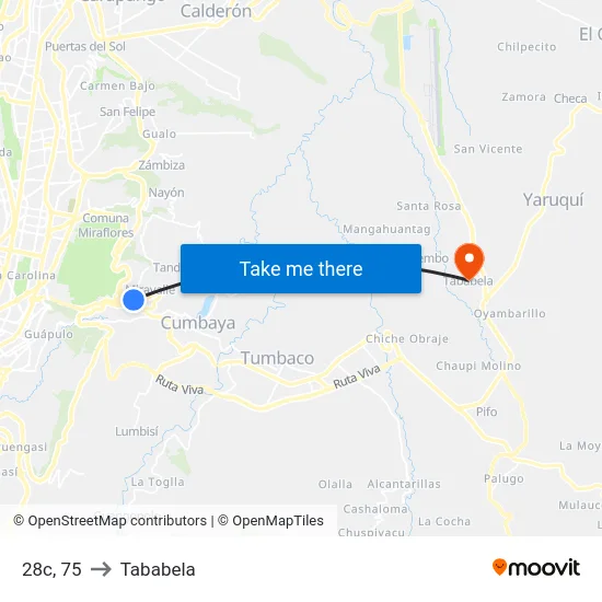 28c, 75 to Tababela map