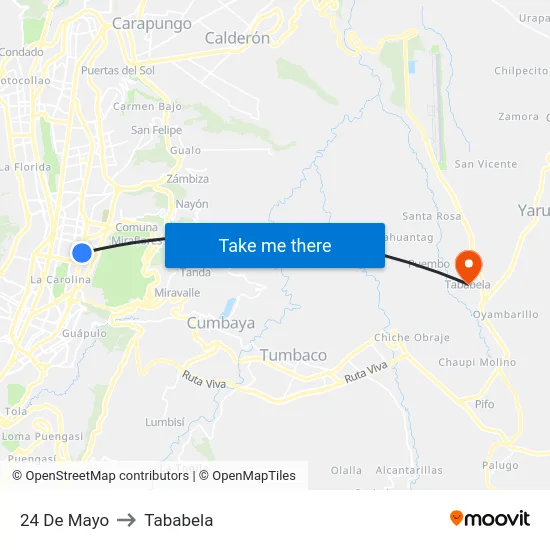 24 De Mayo to Tababela map