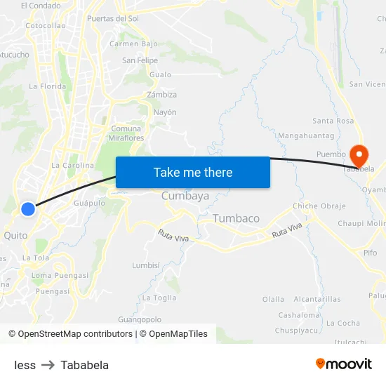 Iess to Tababela map