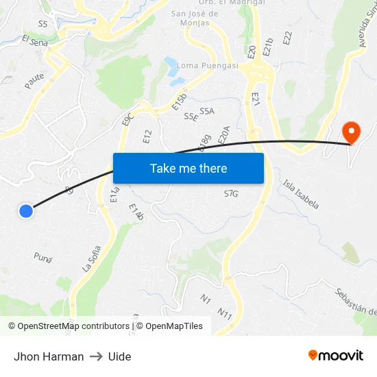 Jhon  Harman to Uide map