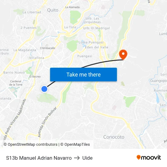 S13b   Manuel Adrian Navarro to Uide map