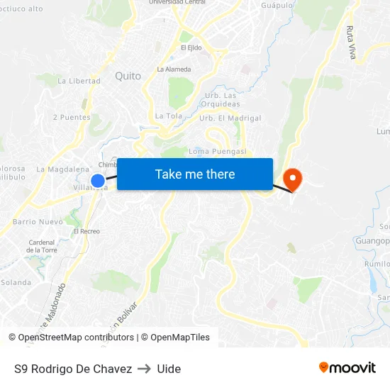 S9   Rodrigo De Chavez to Uide map