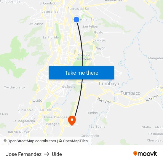 Jose Fernandez to Uide map