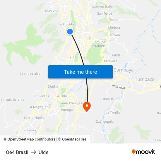 Oe4 Brasil to Uide map