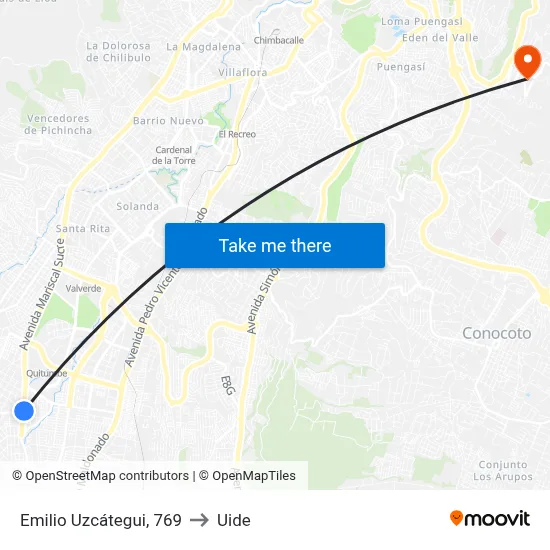 Emilio Uzcátegui, 769 to Uide map