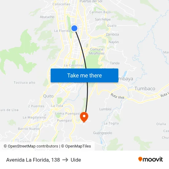 Avenida La Florida, 138 to Uide map