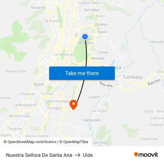 Nuestra Señora De Santa Ana to Uide map