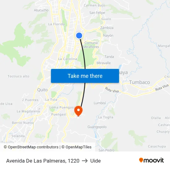 Avenida De Las Palmeras, 1220 to Uide map