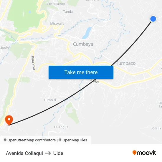 Avenida Collaqui to Uide map