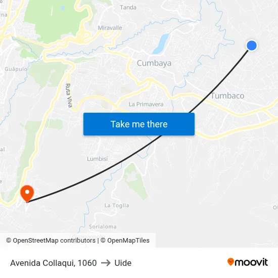 Avenida Collaqui, 1060 to Uide map