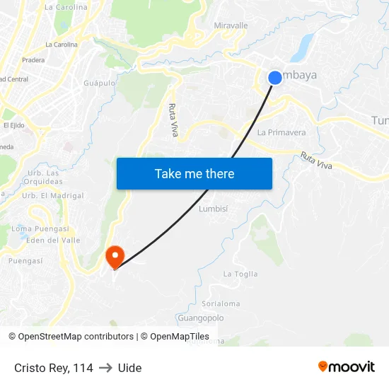 Cristo Rey, 114 to Uide map