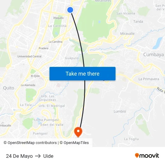 24 De Mayo to Uide map