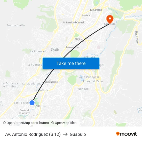 Av. Antonio Rodriguez  (S  12) to Guápulo map