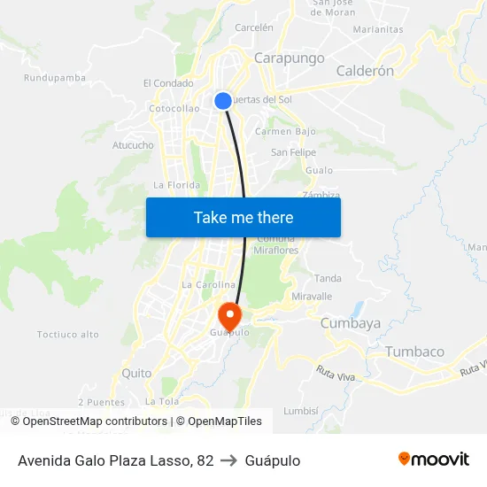 Avenida Galo Plaza Lasso, 82 to Guápulo map