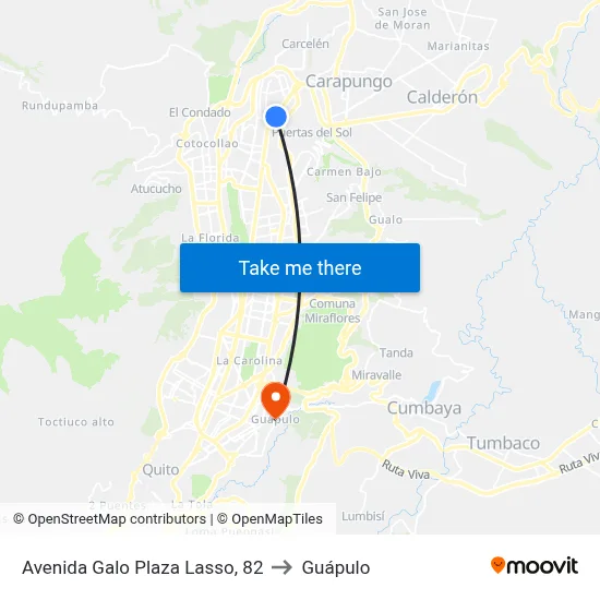 Avenida Galo Plaza Lasso, 82 to Guápulo map