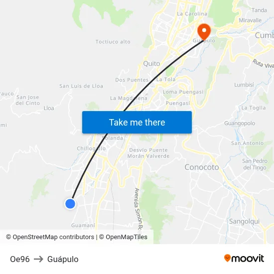Oe96 to Guápulo map