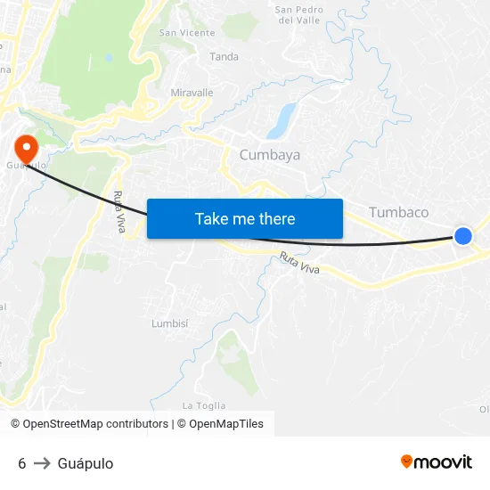 6 to Guápulo map