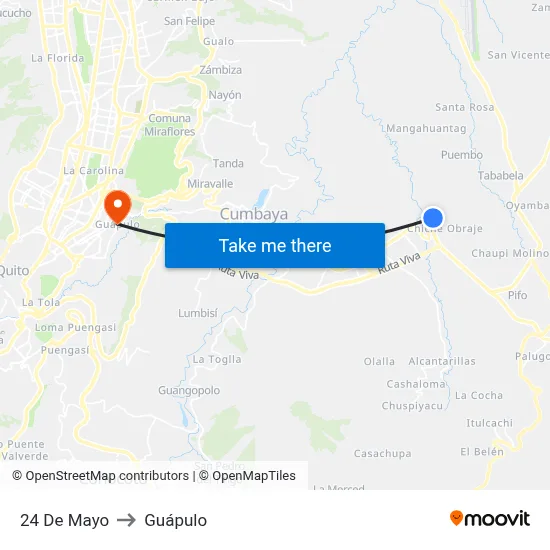 24 De Mayo to Guápulo map