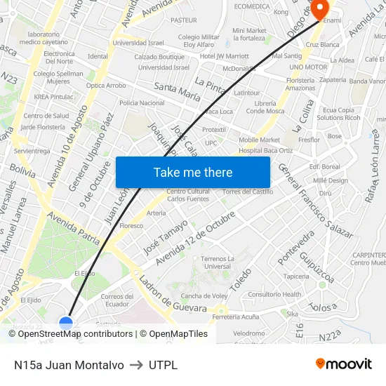 N15a Juan Montalvo to UTPL map
