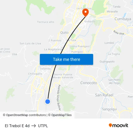 El Trebol E 4d to UTPL map