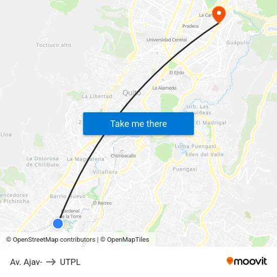 Av. Ajav- to UTPL map