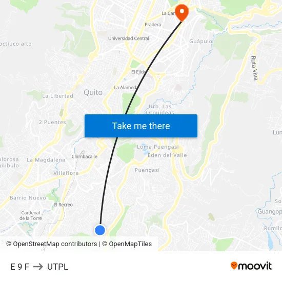 E 9 F to UTPL map