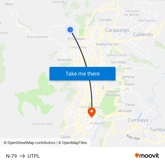 N-79 to UTPL map